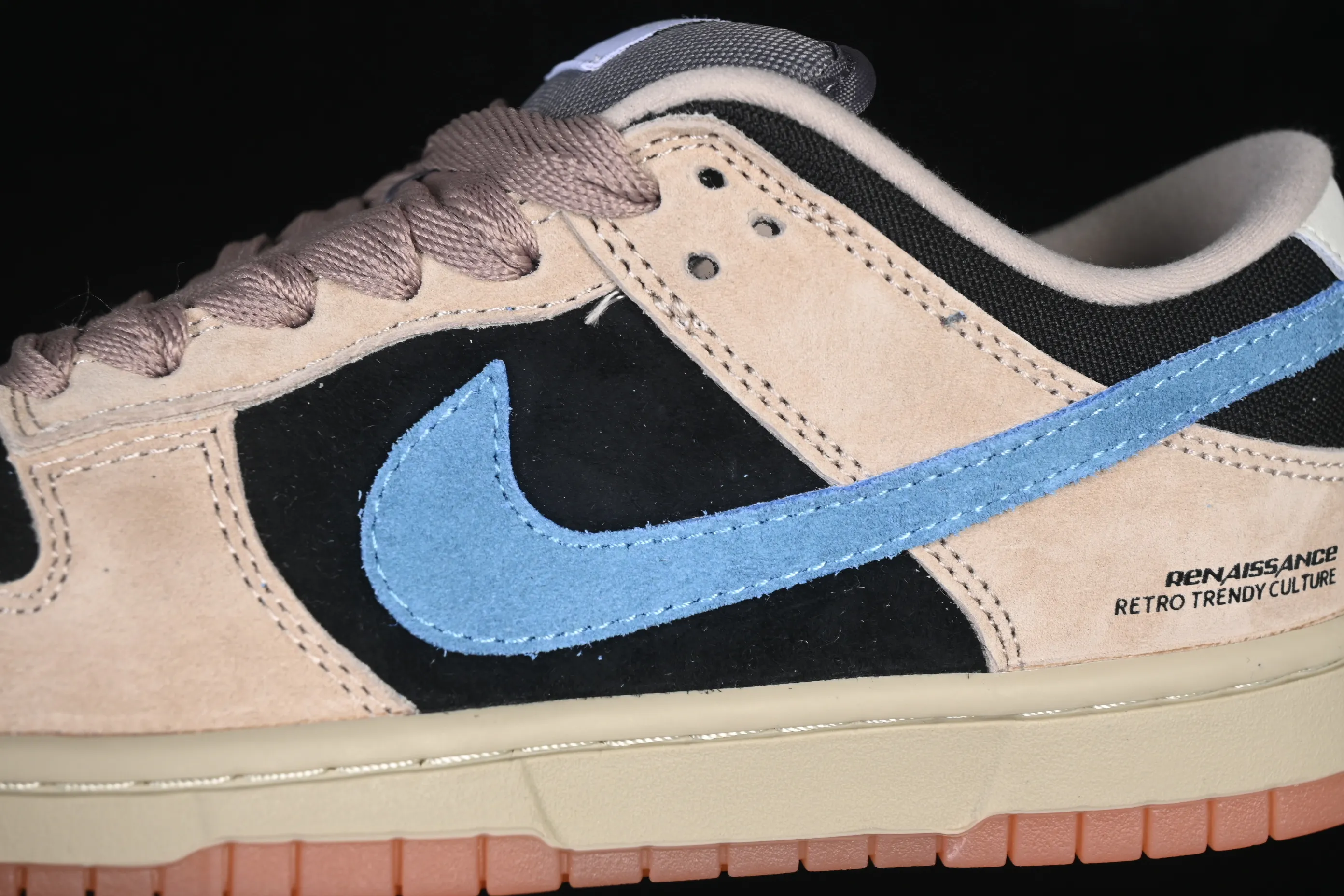 All categories Nk SB Dunk series Nk SB Dunk Low low-top sneakers Nike SB Dunk Low khaki black and blue hook low-top casual sneakers HJ0367-200